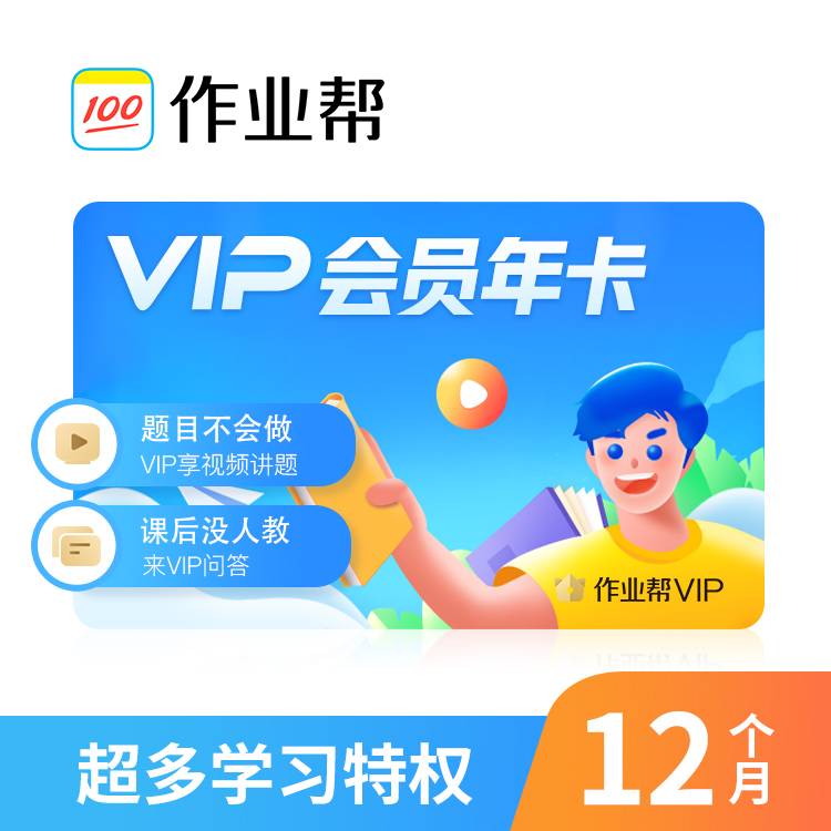 【自动充值】作业帮会员12个月丨限价178