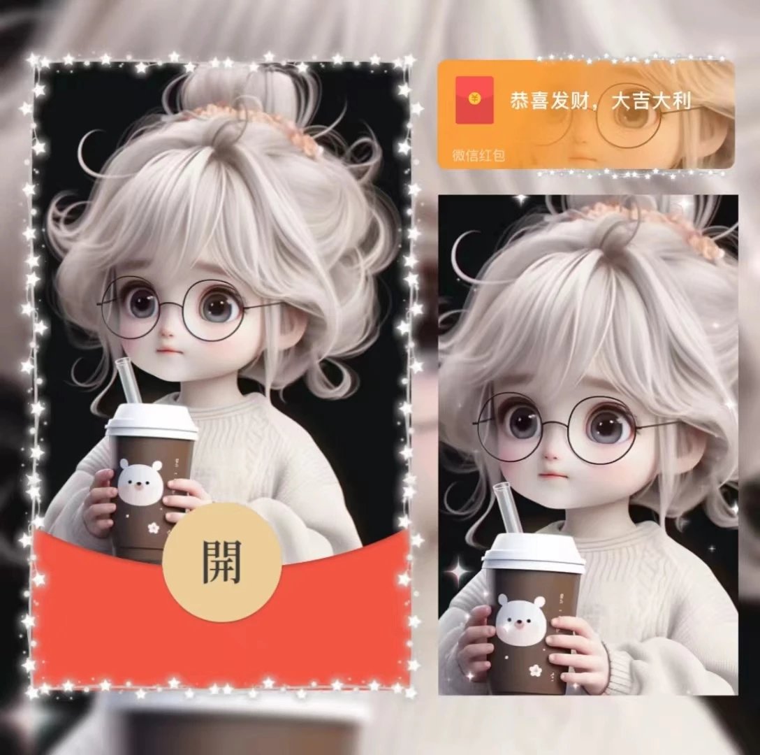 【红包封面】可以给我买一杯奶茶吗la