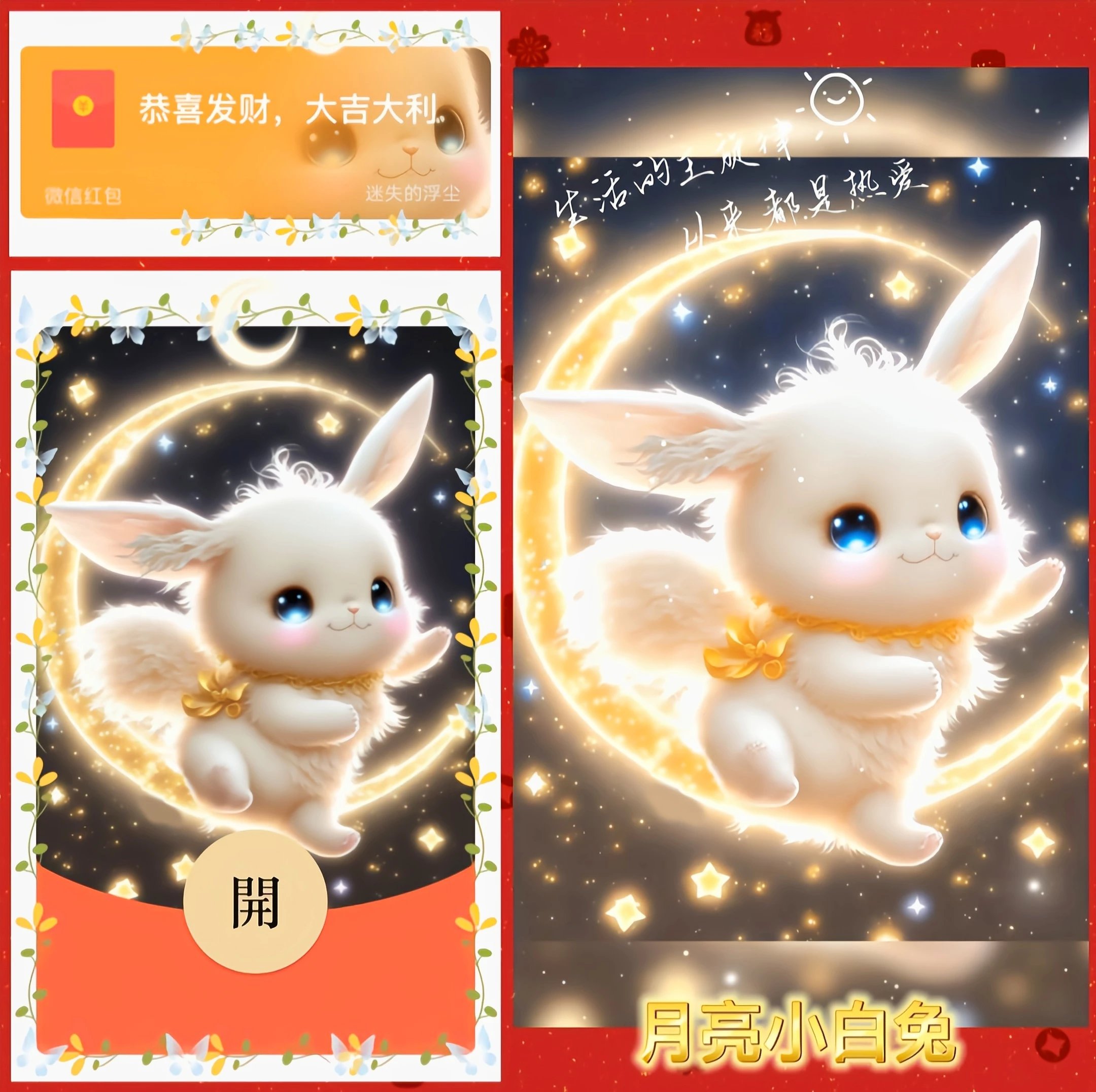 【红包封面】月亮小白兔