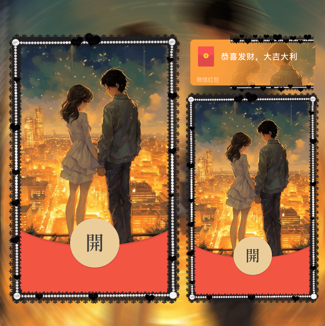 【红包封面】牵手情侣la