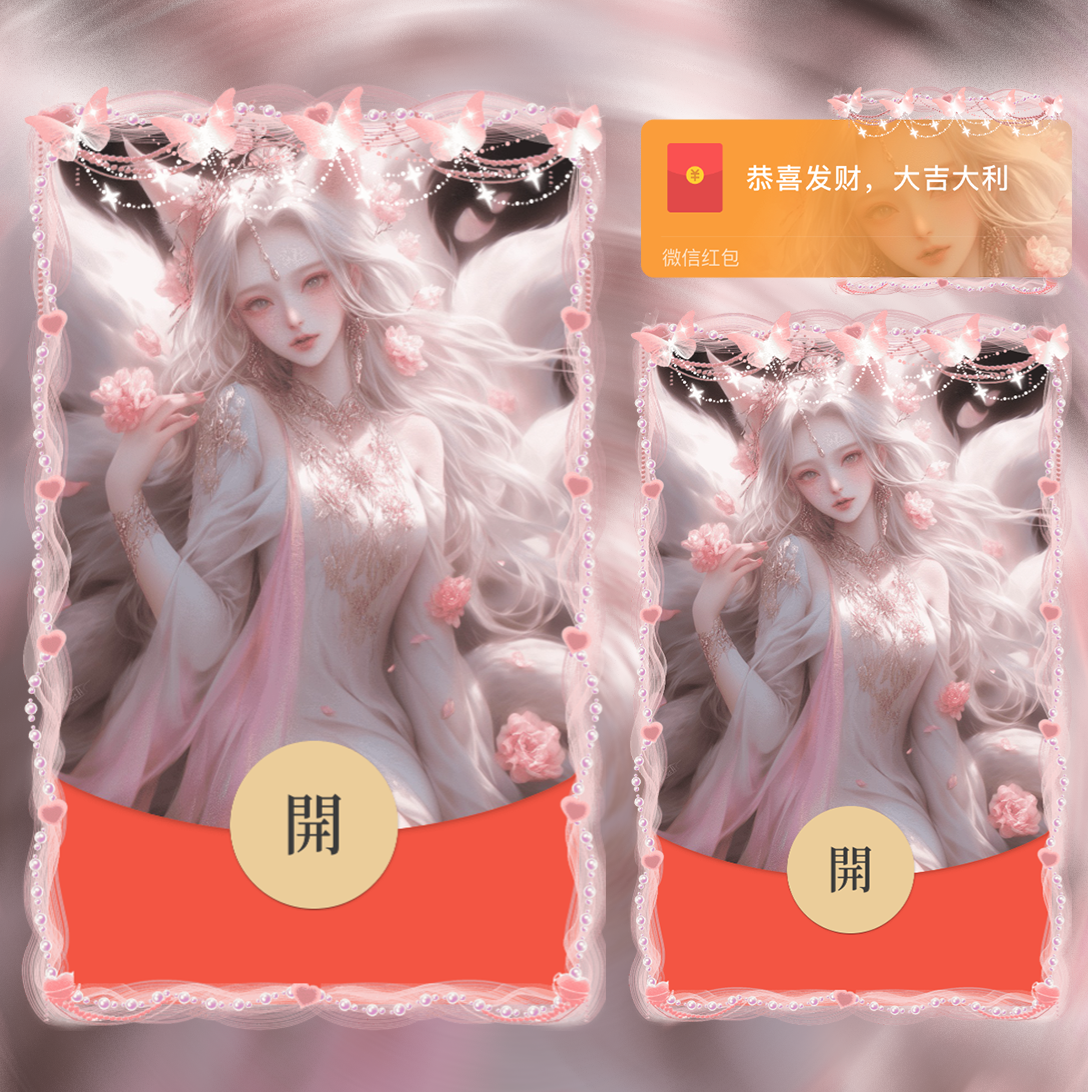 【红包封面】九尾小狐仙la