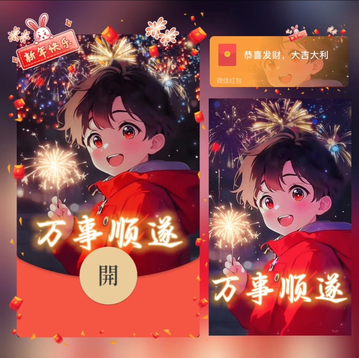 【红包封面】新年情侣xfj