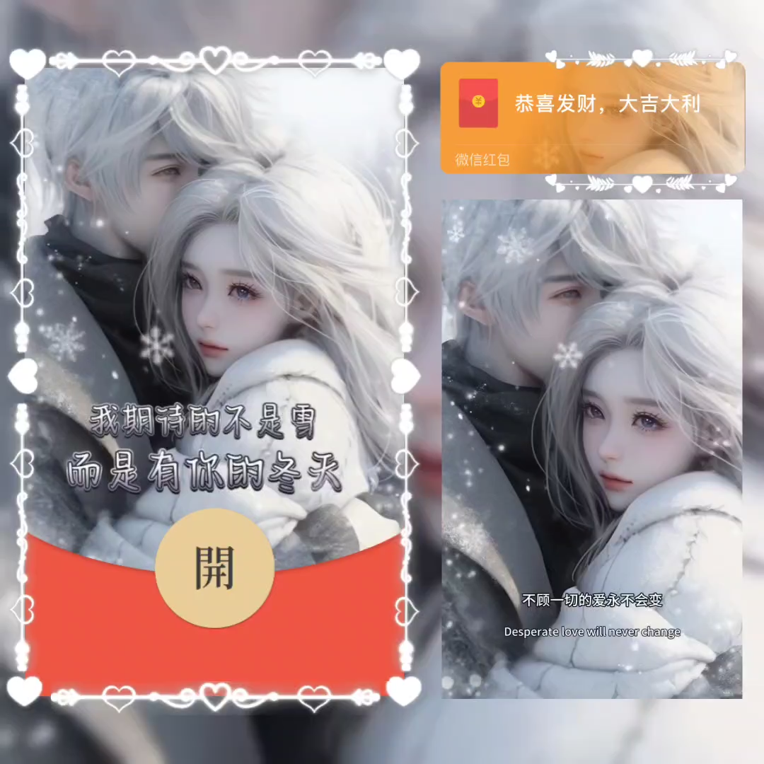 【红包封面】我期待的不是雪而是有你的冬天la