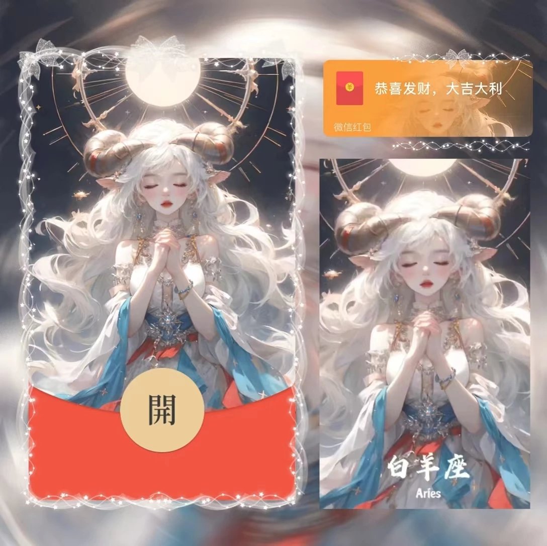 【红包封面】女星座白羊la