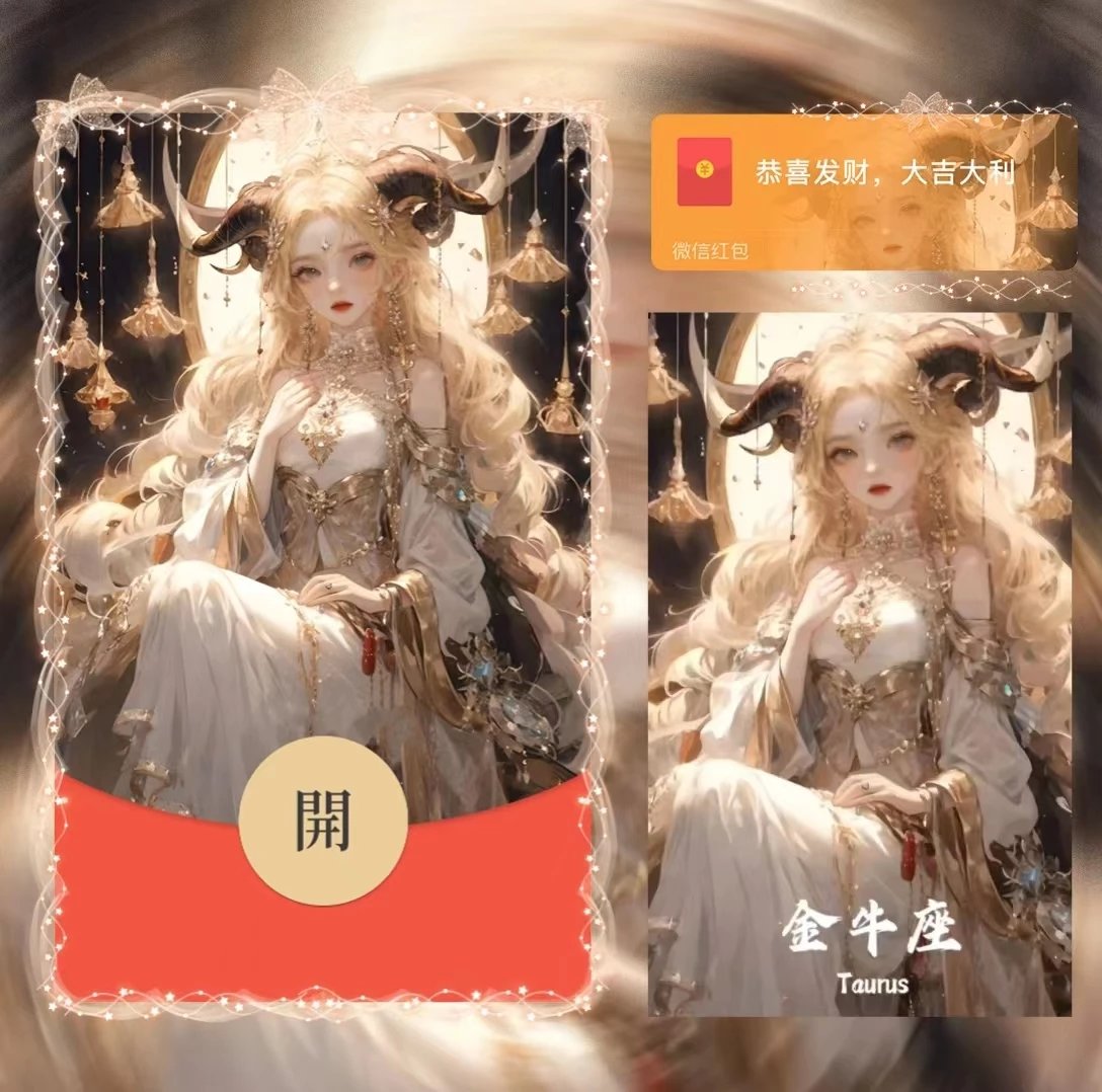 【红包封面】女星座金牛la