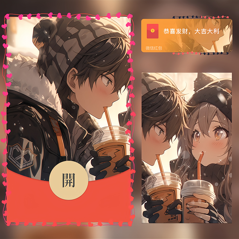 【红包封面】冬天的第一杯奶茶男svip