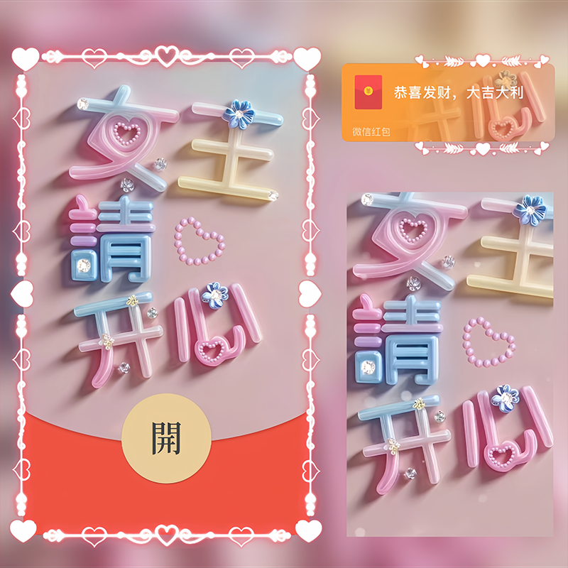 【红包封面】女王请开心svip红包封面