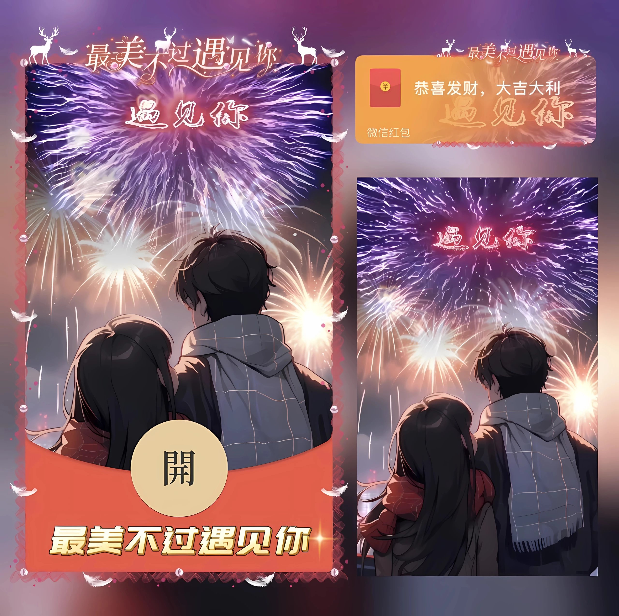 【红包封面】最美不过遇见你xn
