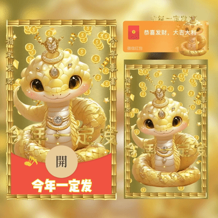 【红包封面】2025蛇年今年一定发xcx